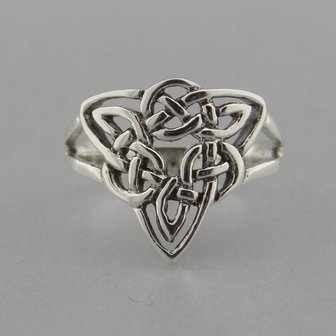 Zilveren Ring Keltische Knoop Triquetra 
