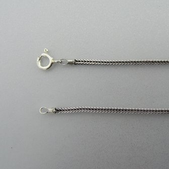 Zilveren Ketting Vossestaart 45 cm