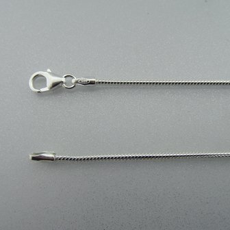Zilveren Ketting slangvormig 45 cm