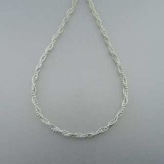 Zilveren Ketting Gevlochten 42 cm  
