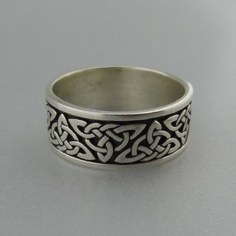 Zilveren Band Ring Keltische Triquetra 