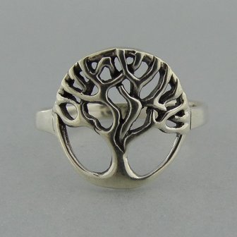 Zilveren Ring Levensboom