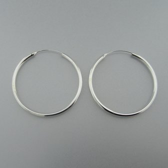 Zilveren Oorring 49 mm x 3 mm