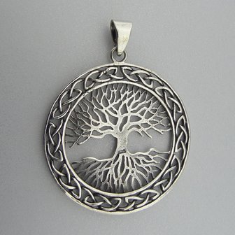 Zilveren Hanger Keltische Levensboomnsboom   