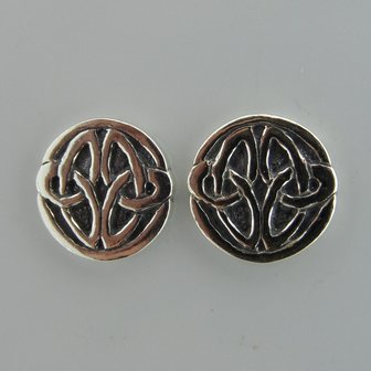 Zilveren Oorstekers Keltische Triquetra  