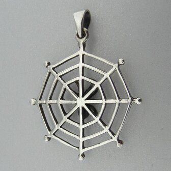 Zilveren Hanger Spin in Web  