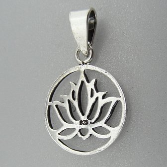 Zilveren Hanger Lotus  