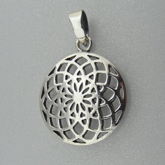 Zilveren Hanger Flower of Life 