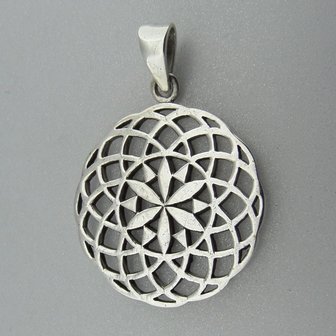 Zilveren Hanger Flower of Life 