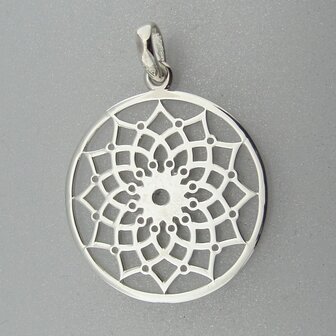 Zilveren Hanger Flower of Life  