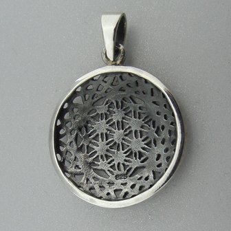 Zilveren Hanger Flower of Life 