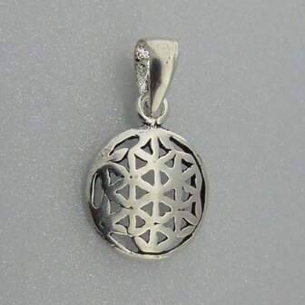 Zilveren Hanger Flower of Life    