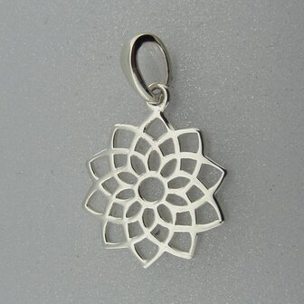 Zilveren Hanger Flower of Life    