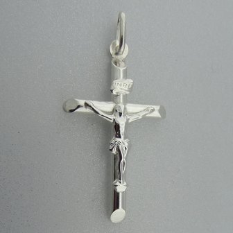  Zilveren Hanger  Kruis Crucifix   