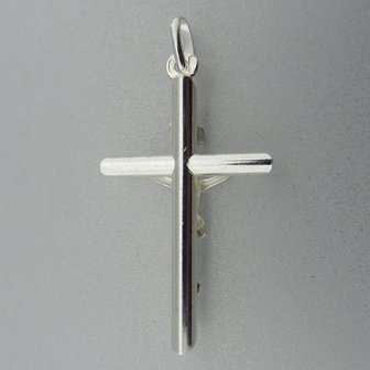 Zilveren Hanger  Kruis Crucifix   
