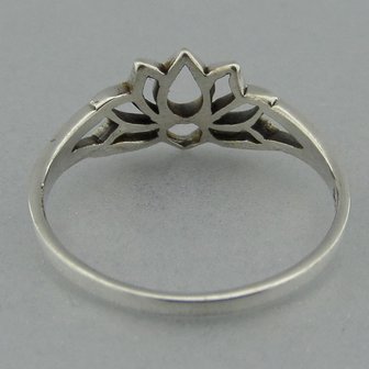 Zilveren Ring Lotus   