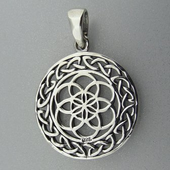 Zilveren Hanger Flower of Life 