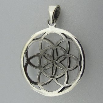 Zilveren Hanger Flower of Life   