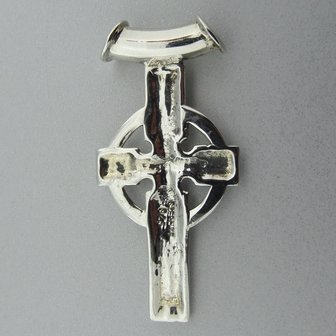 Zilveren Hanger Keltisch Kruis aan Buis  
