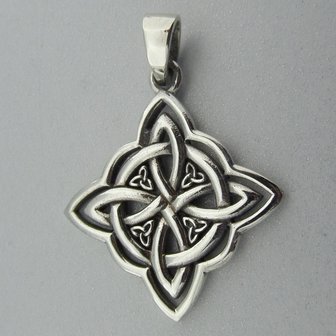 Zilveren Hanger Triquetra in Keltische Knoop   