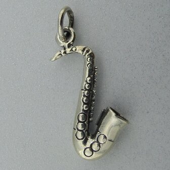 Zilveren Hanger Muziek instrument Saxofoon