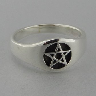 Zilveren Ring Pentagram