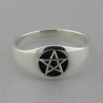 Zilveren Ring Pentagram