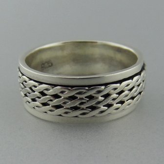 Zilveren Draai Ring   