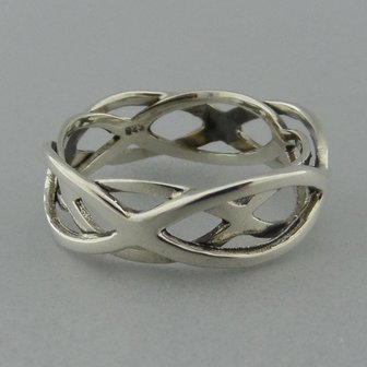 Zilveren Ring Dubbele Infinity   