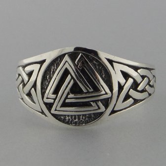 Zilveren Ring Valknut   