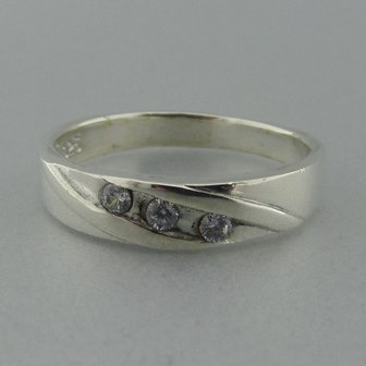 Zilveren Ring met Zirkonia   