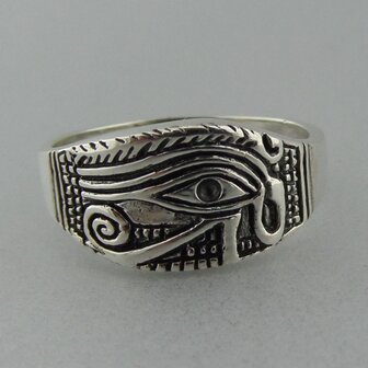 Zilveren Ring Oog van Horus   