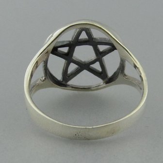 Zilveren Ring Pentagram