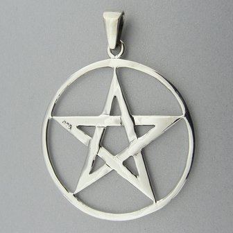 Zilveren Hanger Pentagram  