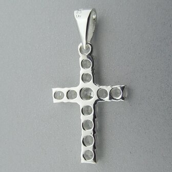 Zilveren Hanger Kruis met Zirkonia  