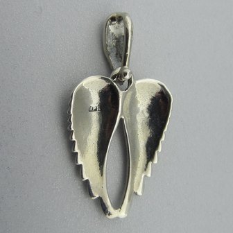 Zilveren Hanger Vleugels met Markasietjes  