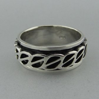 Zilveren Band Ring Draaibaar