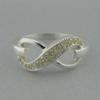 Zilveren Ring Infinity met Zirkonia   