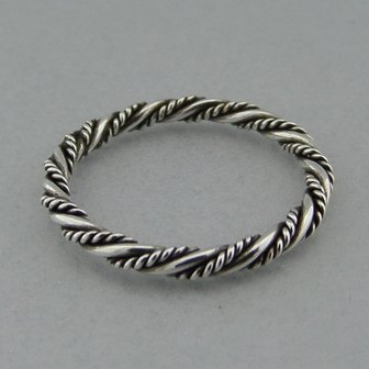 Zilveren Ring Gedraaid   