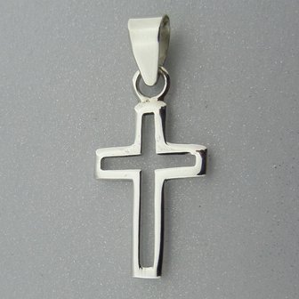 Zilveren Hanger Kruis Glad  