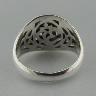 Zilveren Ring Ohm met Keltische Triquetra   