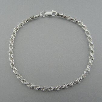 Zilveren Armband Gedraaid 19 cm   