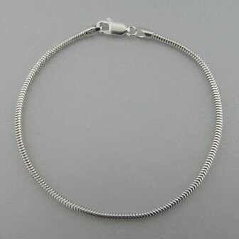 Zilveren Armband Slang 18 cm   