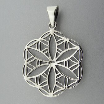 Zilveren Hanger Flower of Life  