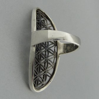 Zilveren Ring Flower of Life   