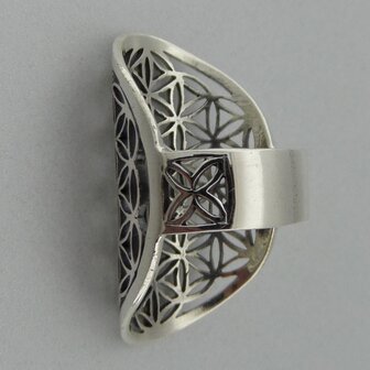 Zilveren Ring Flower of Life   