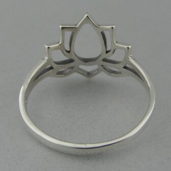 Zilveren Ring Lotus  