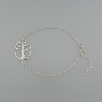 Zilveren Armbandje Levensboom