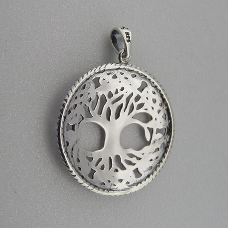Zilveren Hanger Levensboom met Keltische knoop  