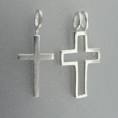 Zilveren Hanger Kruis in Kruis 